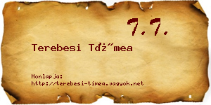 Terebesi Tímea névjegykártya