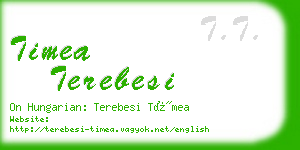 timea terebesi business card